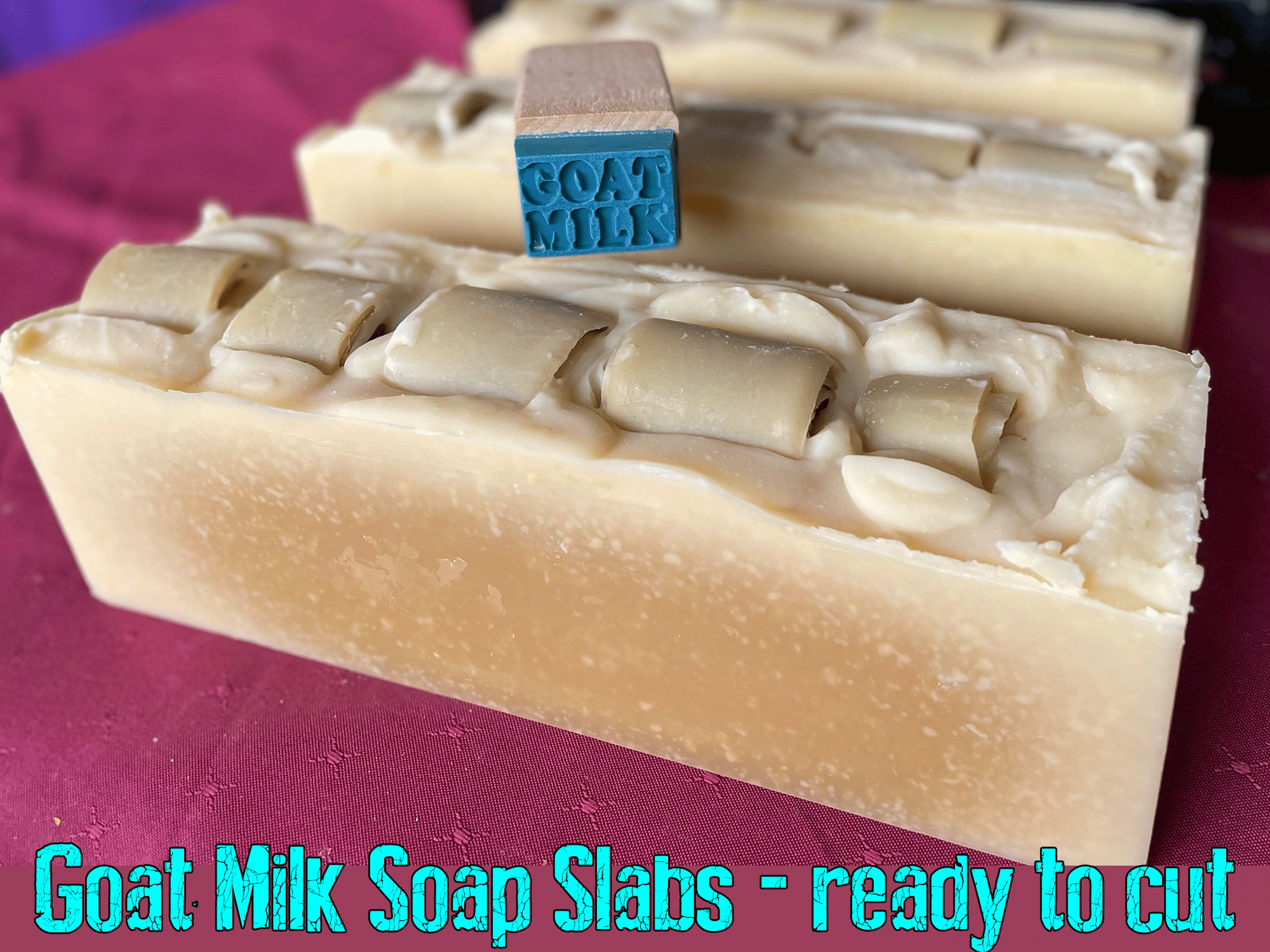 Goat Milk Soap Slabs are ready to cut